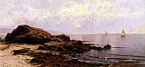 Alfred Thompson Bricher Canvas Paintings - Low Tide Bailey's Island Maine